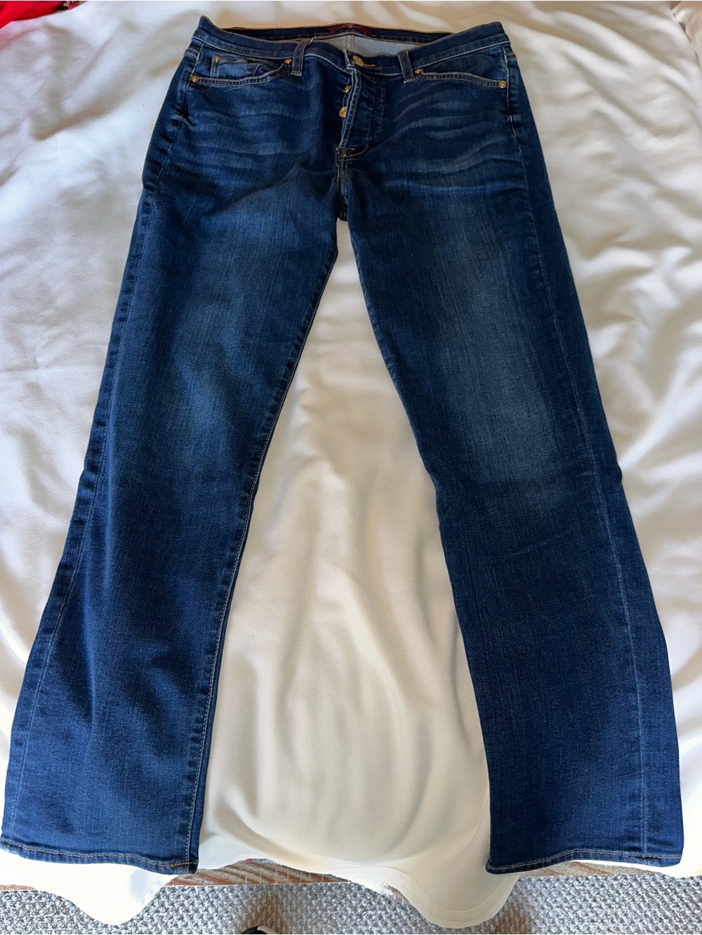 7 For All Mankind Indigo Straight-Leg Jeans